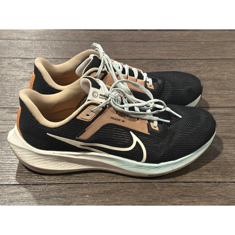 Nike Air Zoom Pegasus 40 men's size 11 Low Black Citron Jade - FQ6852-081‎ GUC